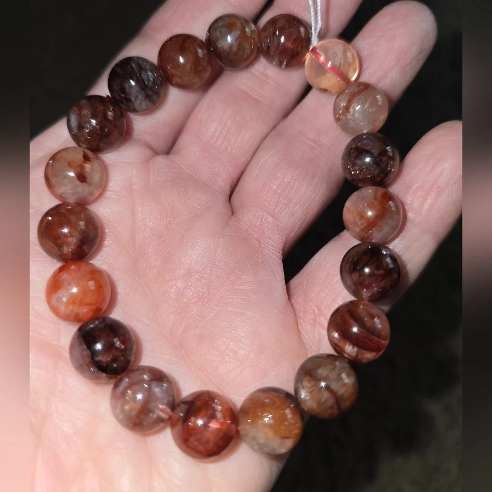 10mm Fire Quartz Bracelet - Picture 2 of 10
